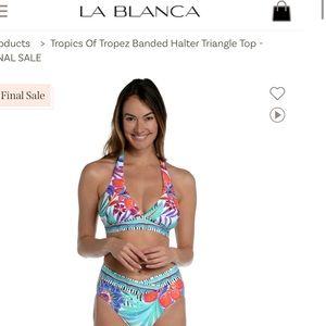 Tropics Of Tropez Banded Halter bikini top